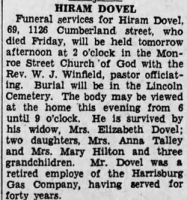 Findagrave  Hiram Dovel