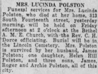 Findagrave  Lucinda Williams Polston