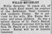 Findagrave  Willis Beverly