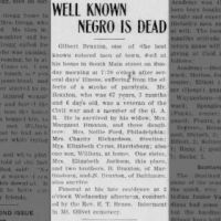 Obituary for Gilbert Braxton