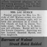 Obituary for LOU MYRICK