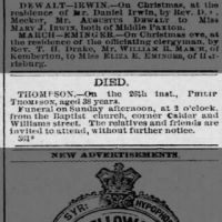 Obituary for Philip THOMPSON (Aged 3)