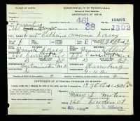 Pennsylvania, U.S., Birth Certificates, 1906-1911