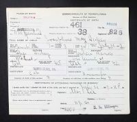 Pennsylvania, U.S., Birth Certificates, 1906-1911