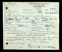 Pennsylvania, U.S., Birth Certificates, 1906-1911