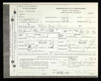 Pennsylvania, U.S., Birth Certificates, 1906-1913