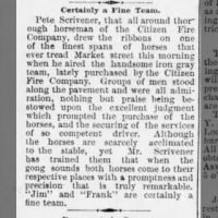 Pete Scrivner Trains Fine Team of Horses_Independent_3 Mar 1888