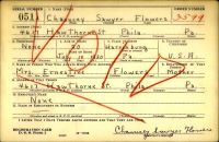 US, World War II Draft Cards Young Men, 1940-1947 - Chauncey Flowers II