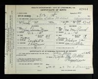 Virginia, U.S., Birth Records, 1912-2015, Delayed Birth Records, 1721-1911