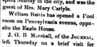 William Battis Opens Pool Room_The States Journal_05 Apr 1884_Page 1