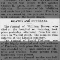 William Dorsey_Lincoln Cemetery_Independent_31 Dec 1895